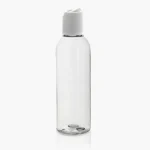 Plastic fles transparant 100 ml + schijfdop